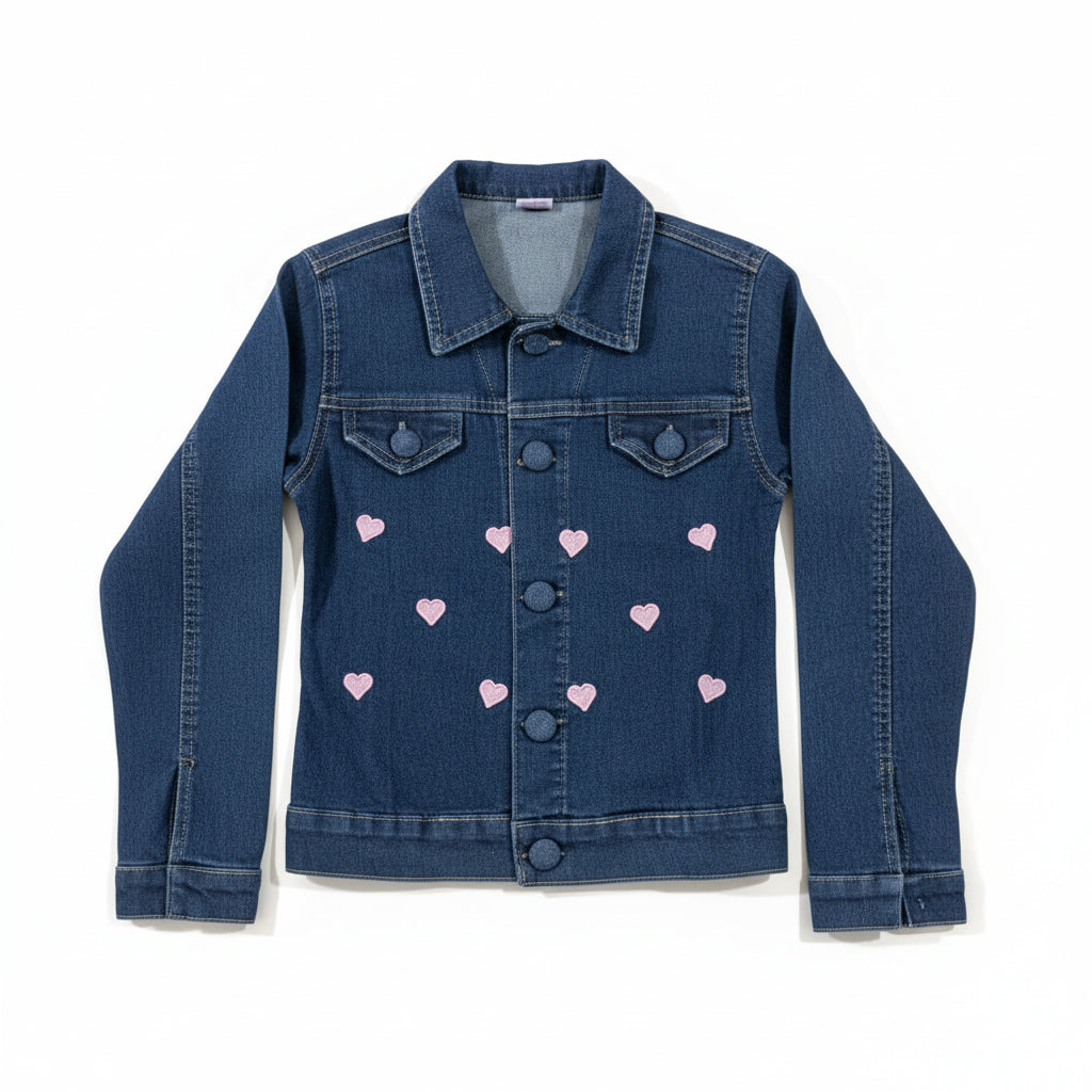 Jaqueta Jeans Com Detalhes Infantil Menina 2 ao 8 anos