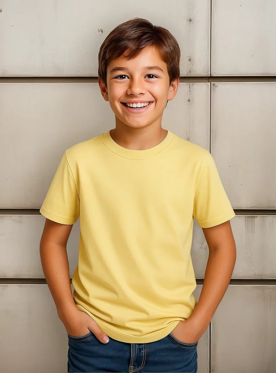 Camiseta Gola Careca Lisa Miguelito Infantil Masculina