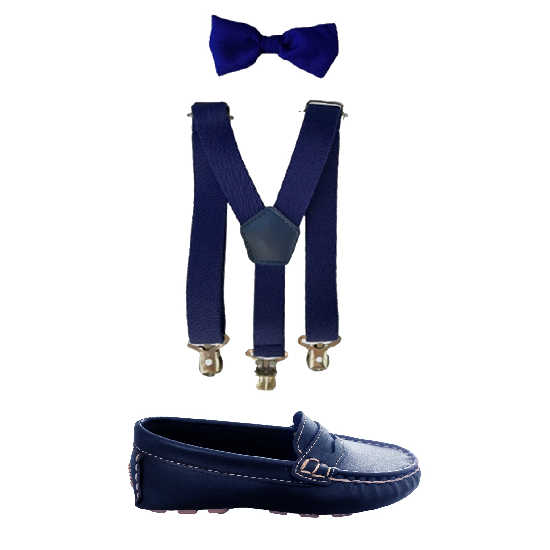 Kit Sapato Mocassim + Suspensório E Gravata Infanti Masculino Varias Cores (Atacado)