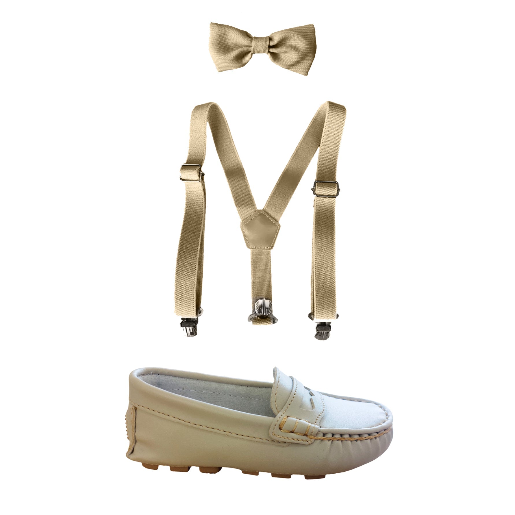 Kit Sapato Mocassim + Suspensório E Gravata Infanti Masculino Varias Cores (Atacado)