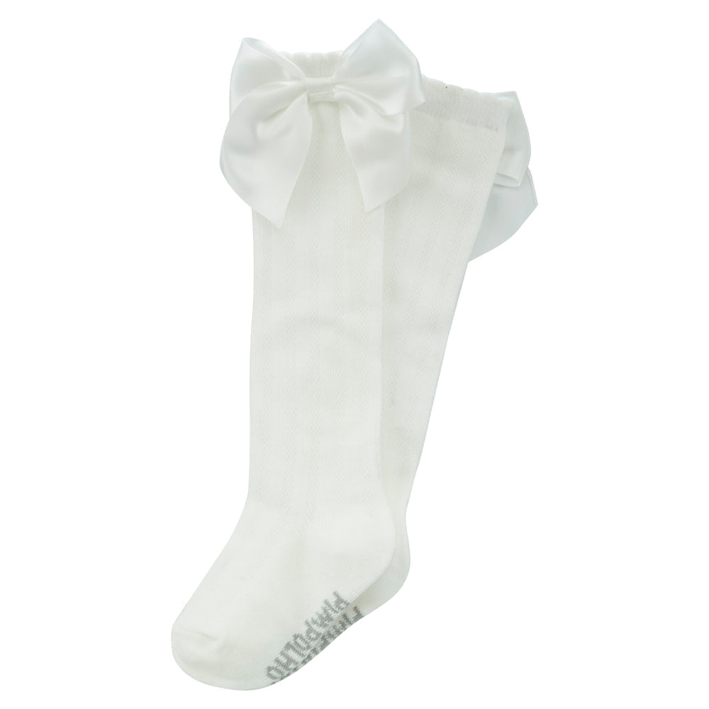 Meias Infantil Feminina 3/4 Com Laço Super Confortável (Atacado)