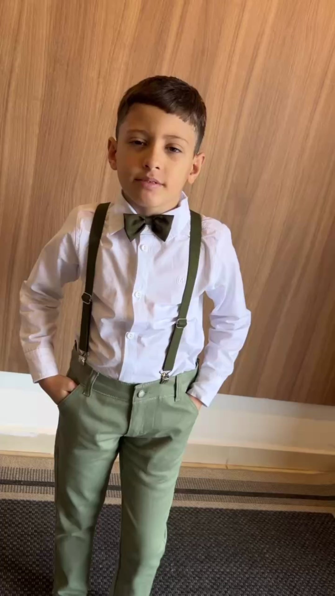 Conjunto Para Casamento Pajem Verde Musgo e Verde Oliva 1 ao 16 anos