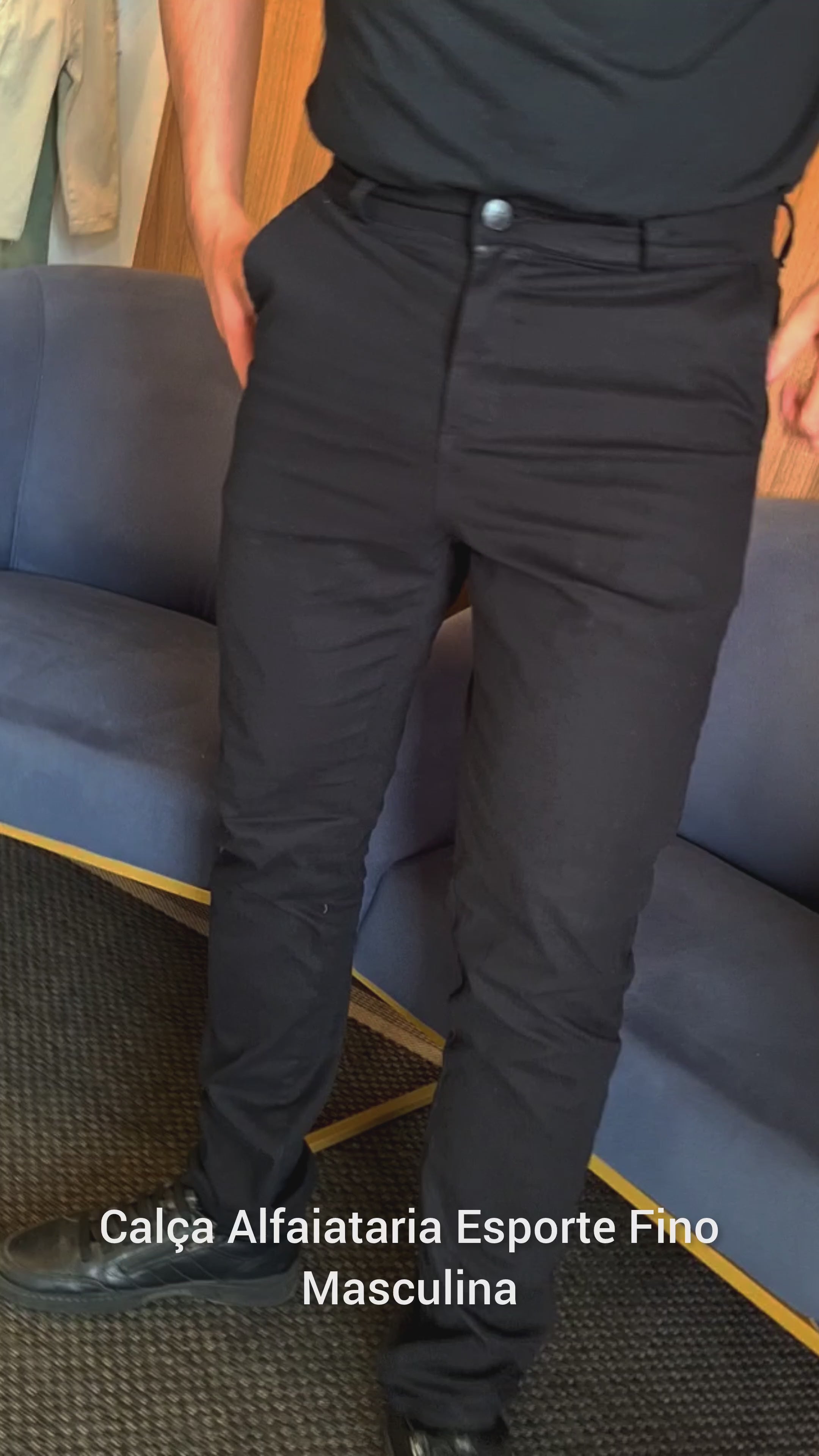 Calça Alfaiataria  Bolso Faca Adulto Esporte Fino - várias cores