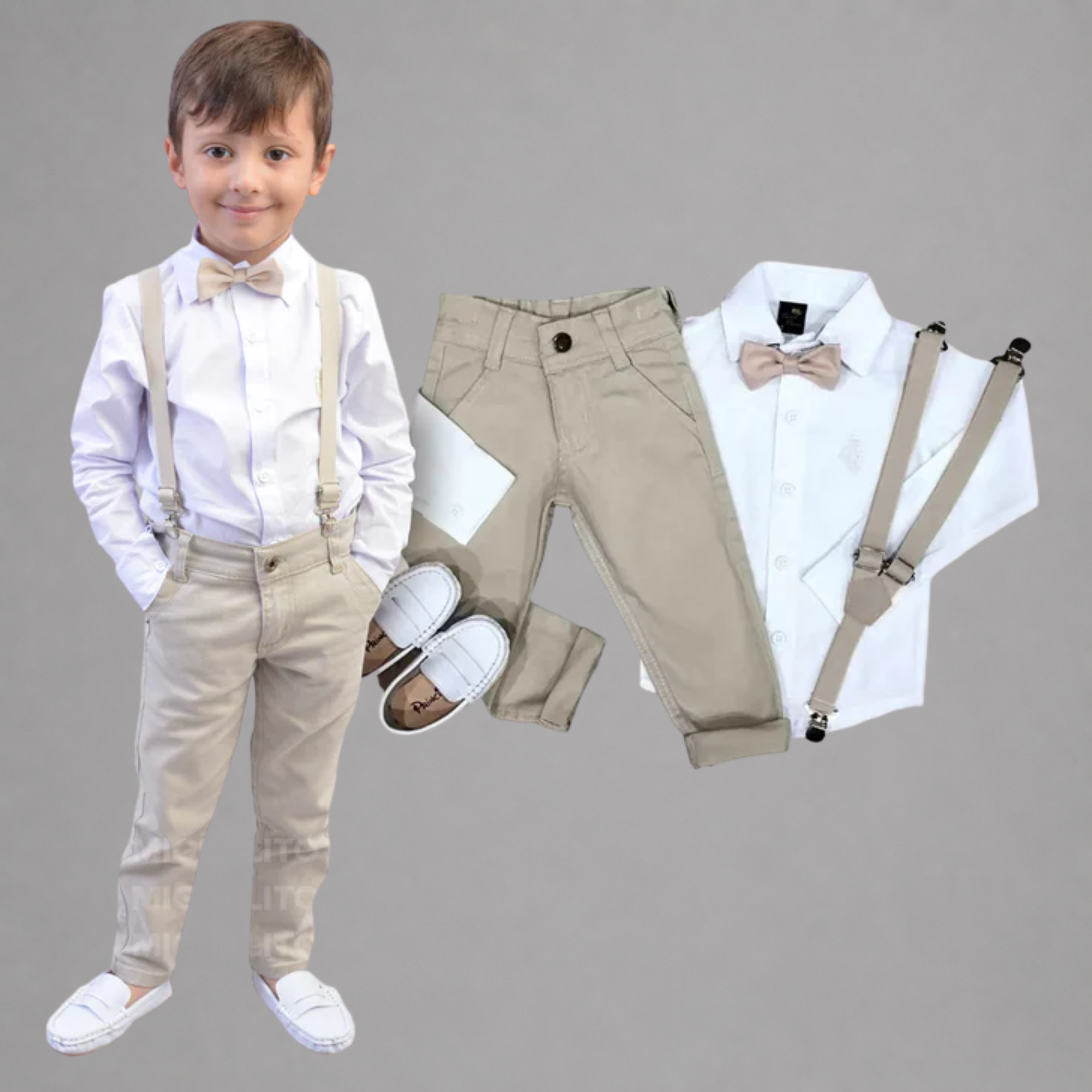 Roupa Batizado Casamento Bebê Menino com Sapato - Envio Já