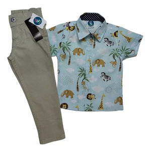 Kit 2 Peças Conjunto Social Para Festa Safari Infantil Rei Leão (Atacado)