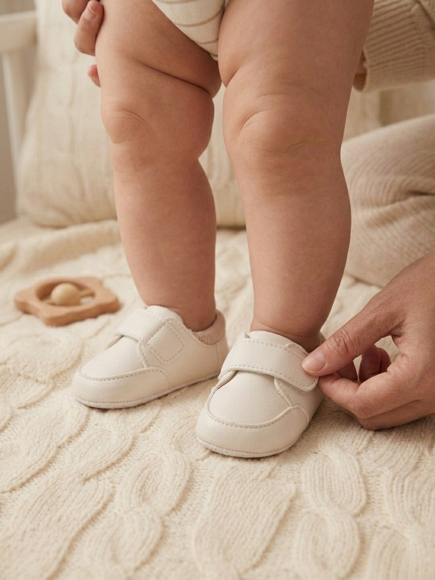 Sapatinhos de Bebê Batizado para os Primeiros Passos Branco Pimpolho