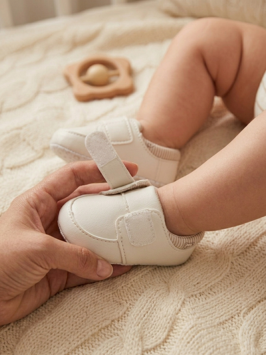 Sapatinhos de Bebê Batizado para os Primeiros Passos Branco Pimpolho