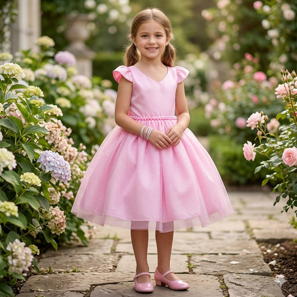 Vestido Daminha Infantil Debutante com Laços Premium Várias Cores  2 a 12 anos