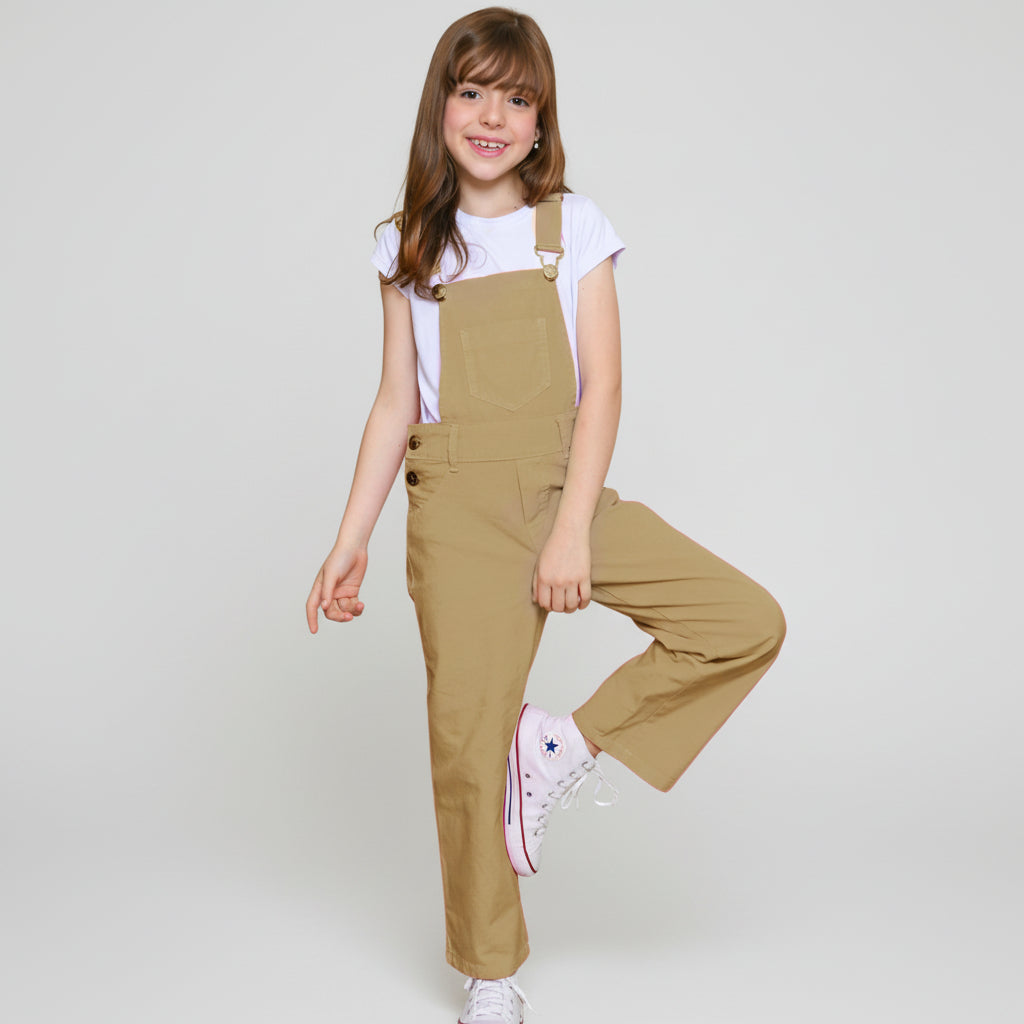 Jardineira Feminina Jeans Fashion - Menina Blogueirinha Várias Cores 2 ao 8 anos