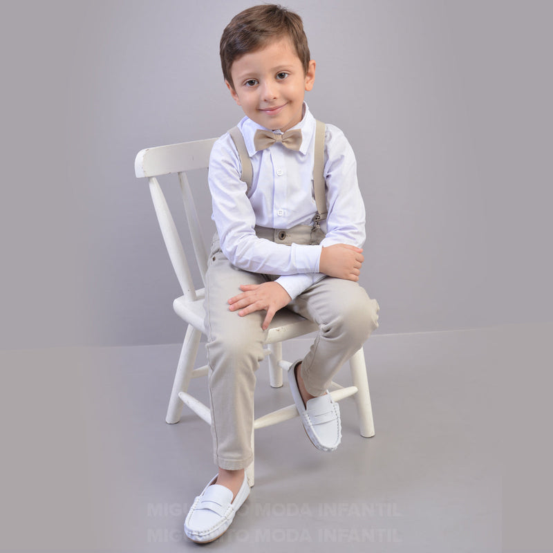 Roupa Batizado Casamento Bebê Menino com Sapato - Envio Já