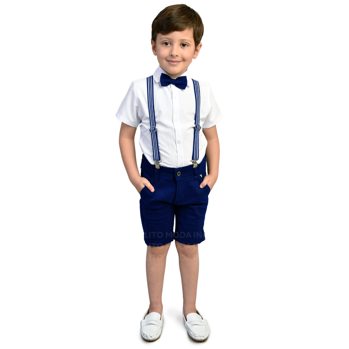 Roupas De Bebe Menino Festa Casamento Aniversário - Azul Marinho