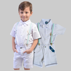 Conjunto Infantil Social Batizado Menino Branco