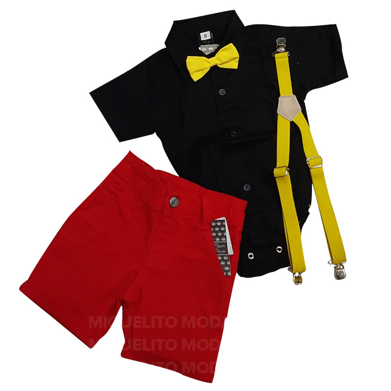 Conjunto Roupa Festa Mickey Meninos 1 A 8 Anos Envio Rápido