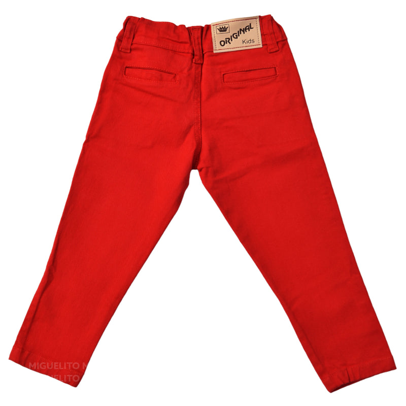 Calça Sarja  Infantil Bolso Faca Elastano Cores Especiais