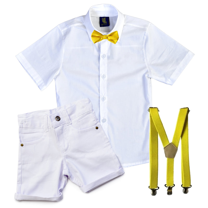 Roupa Infantil Social Menino - Bebê Batizado Festa - Casamento Verão