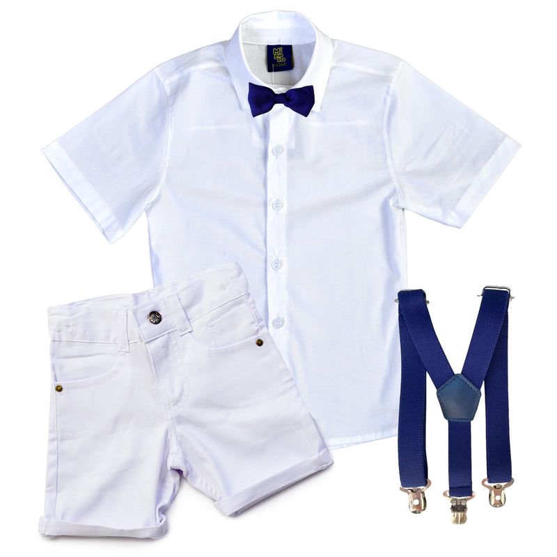 Roupa Infantil Social Menino - Bebê Batizado Festa - Casamento Verão