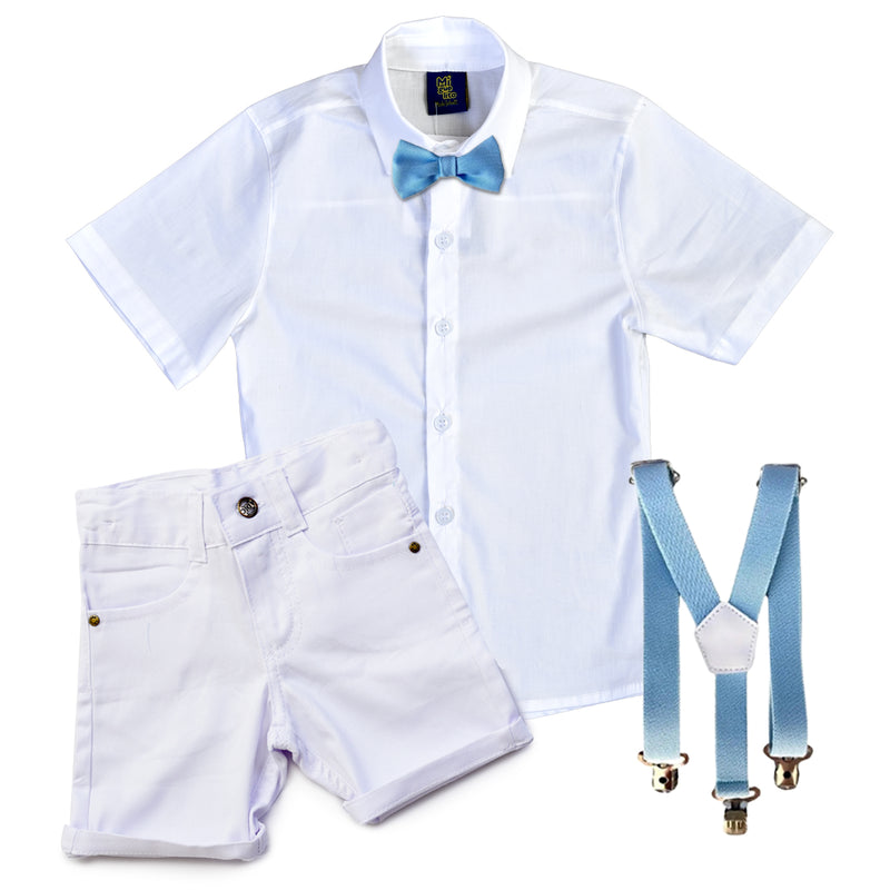 Roupa Infantil Social Menino - Bebê Batizado Festa - Casamento Verão