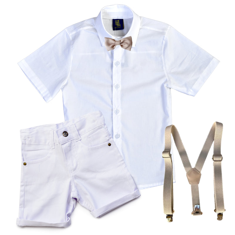 Roupa Infantil Social Menino - Bebê Batizado Festa - Casamento Verão