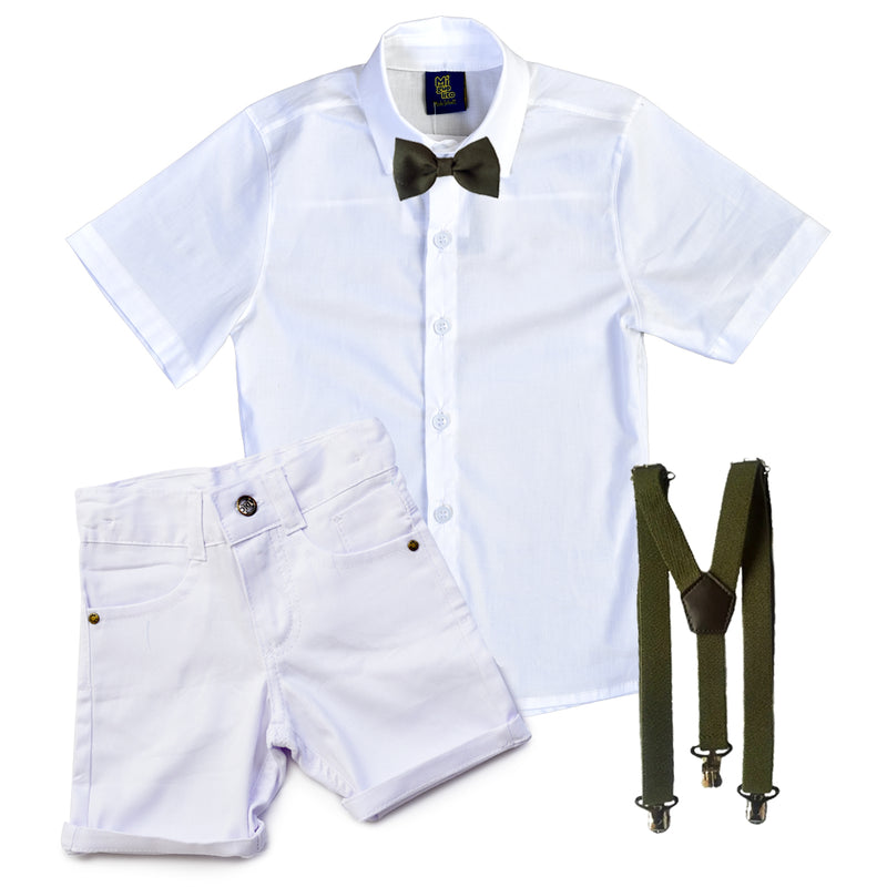 Roupa Infantil Social Menino - Bebê Batizado Festa - Casamento Verão