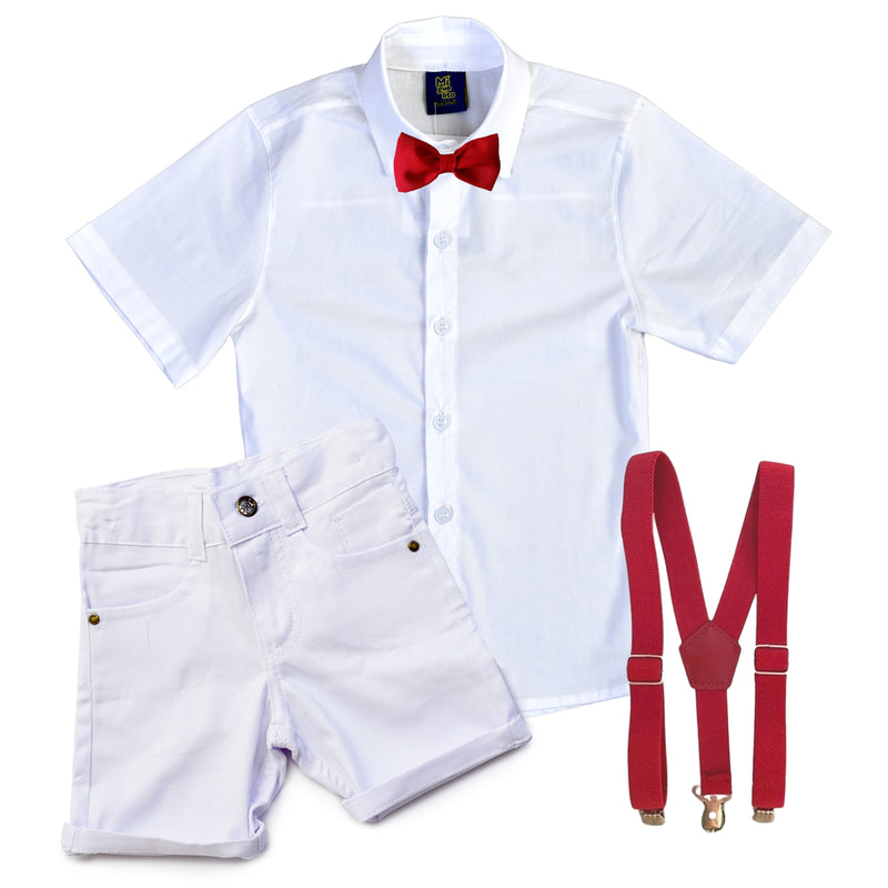 Roupa Infantil Social Menino - Bebê Batizado Festa - Casamento Verão