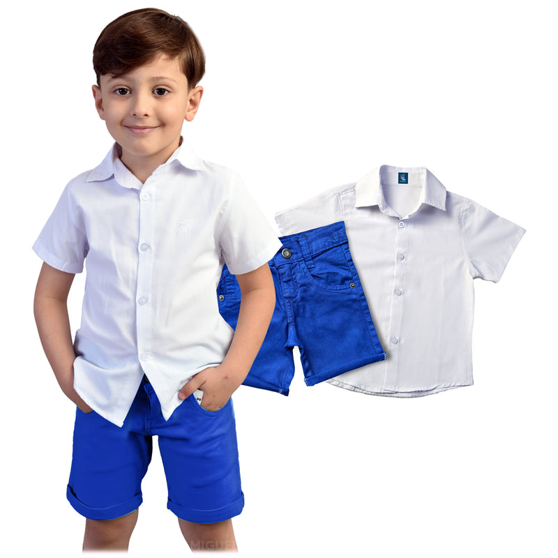 Kit Conjunto Verão - Roupa Social- Camisa e Bermuda