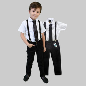 Roupa Temática Chefinho Camisa Calça Suspensório Sapato