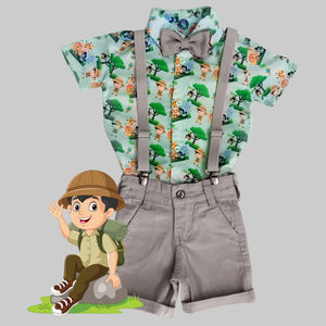 Conjunto Festa Infantil Safari Escoteiro Bebê - Kit completo Varias cores 1 ao 4 anos