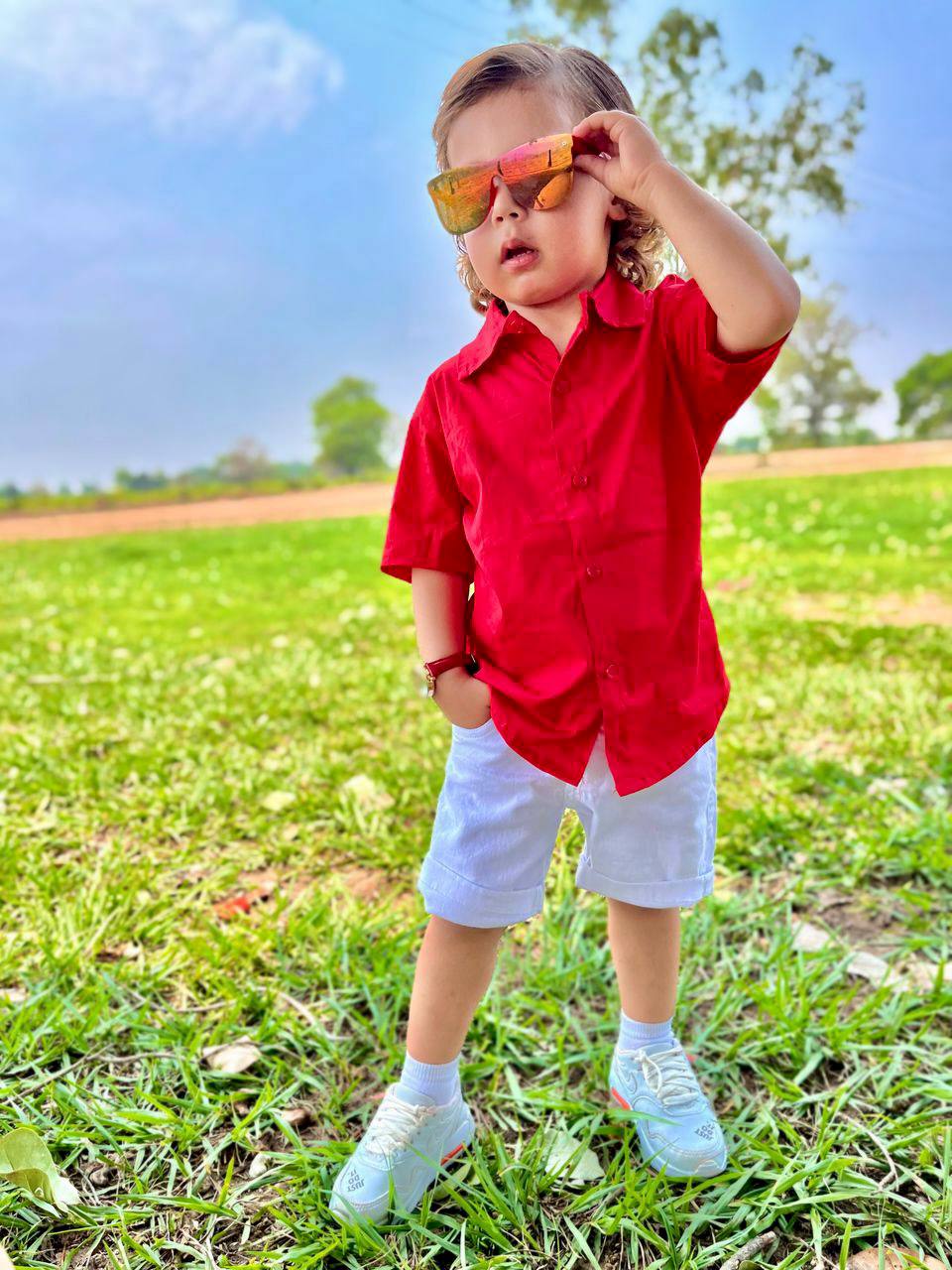 Roupa Menino Infantil Comemoração De Natal Ano Novo - Camisa +Bermuda