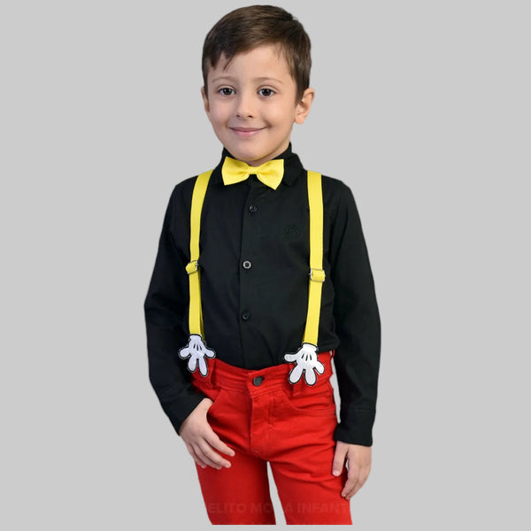 Roupa Mickey Infantil - Festa Aniversário Menino Bebê Inverno