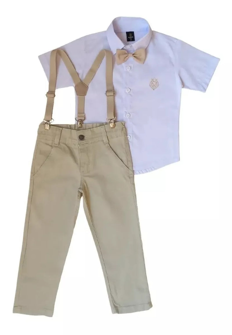 Conjunto Roupa Menino Bebê Batizado Casamento kit 4 Peças