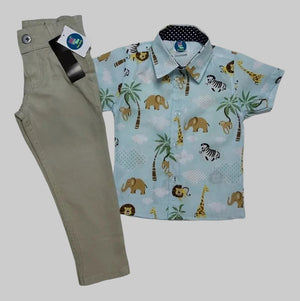 Kit 2 Peças Conjunto Social Para Festa Safari Infantil Rei Leão