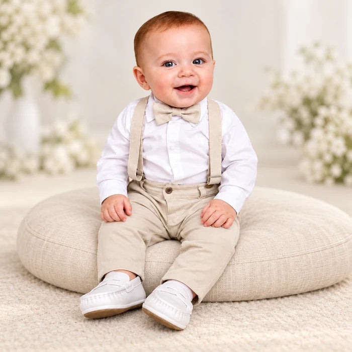 Conjunto Social Infantil Menino 4 Peças Bege | Miguelito