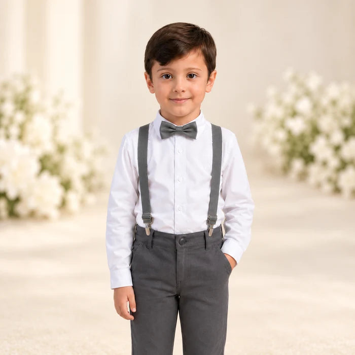 Conjunto Pajem Chumbo e Cinza - Kit com 4 peças
