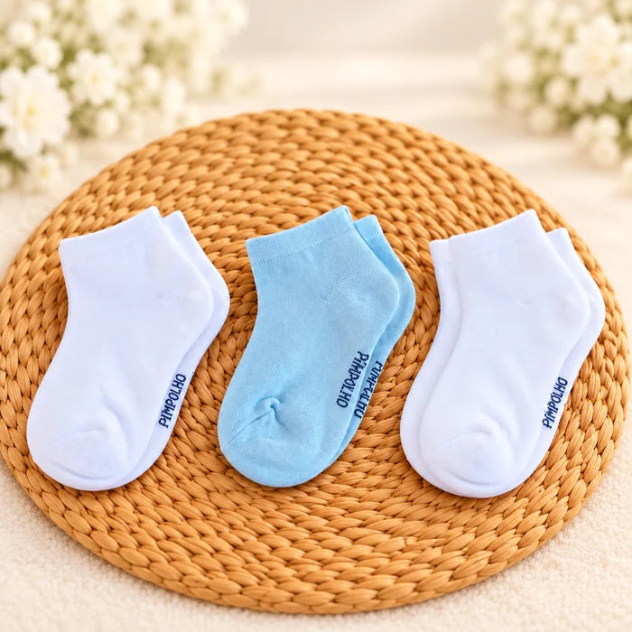 Kit 3 Meias Lisa Infantil Masculino Meninos Confortável