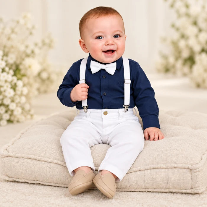 Conjunto Social Infantil Menino – Azul Marinho + Calça Jeans