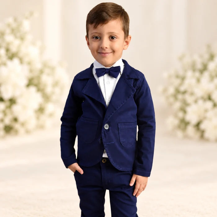 Blazer Social Infantil Azul-Marinho com Gravata