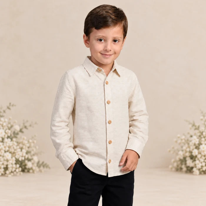 Camisa Linho Manga Longa Premium