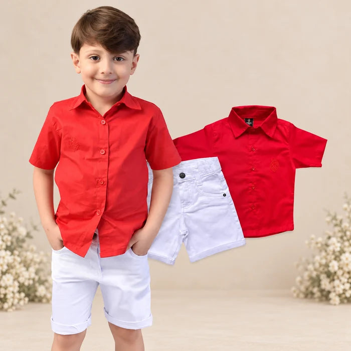 Conjunto Social Infantil Menino – Body/Camisa + Bermuda
