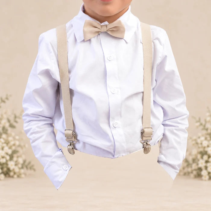 Kit Camisa, Suspensório e Gravata Infantil Diversas cores