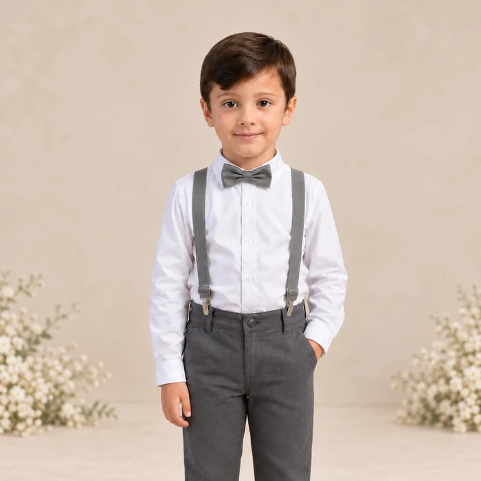 Conjunto Pajem Chumbo e Cinza - Kit com 4 peças