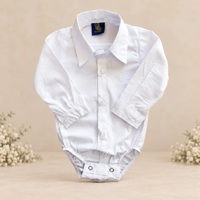 Body Social infantil Manga Longa Batizado Varias cores